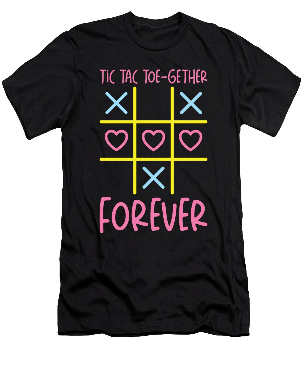 3 Valentines Kids Family Tic Tac Toe Game Toms Store T-Shirt