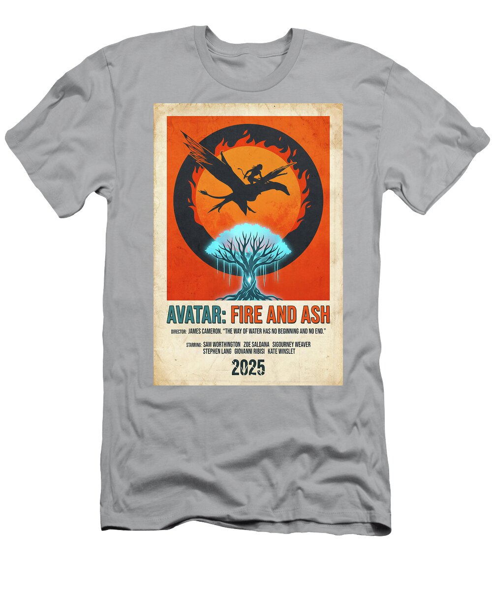 4 Avatar Fire and Ash Minimal Movie Poster Retro Film Poster Vintage Sampadart Gallery T-Shirt