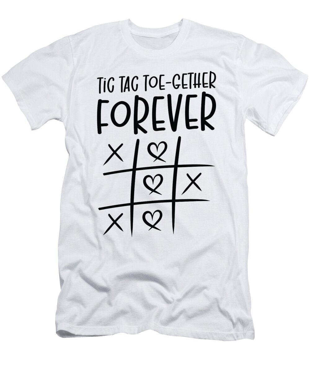 4 Valentines Kids Family Tic Tac Toe Game Toms Store T-Shirt