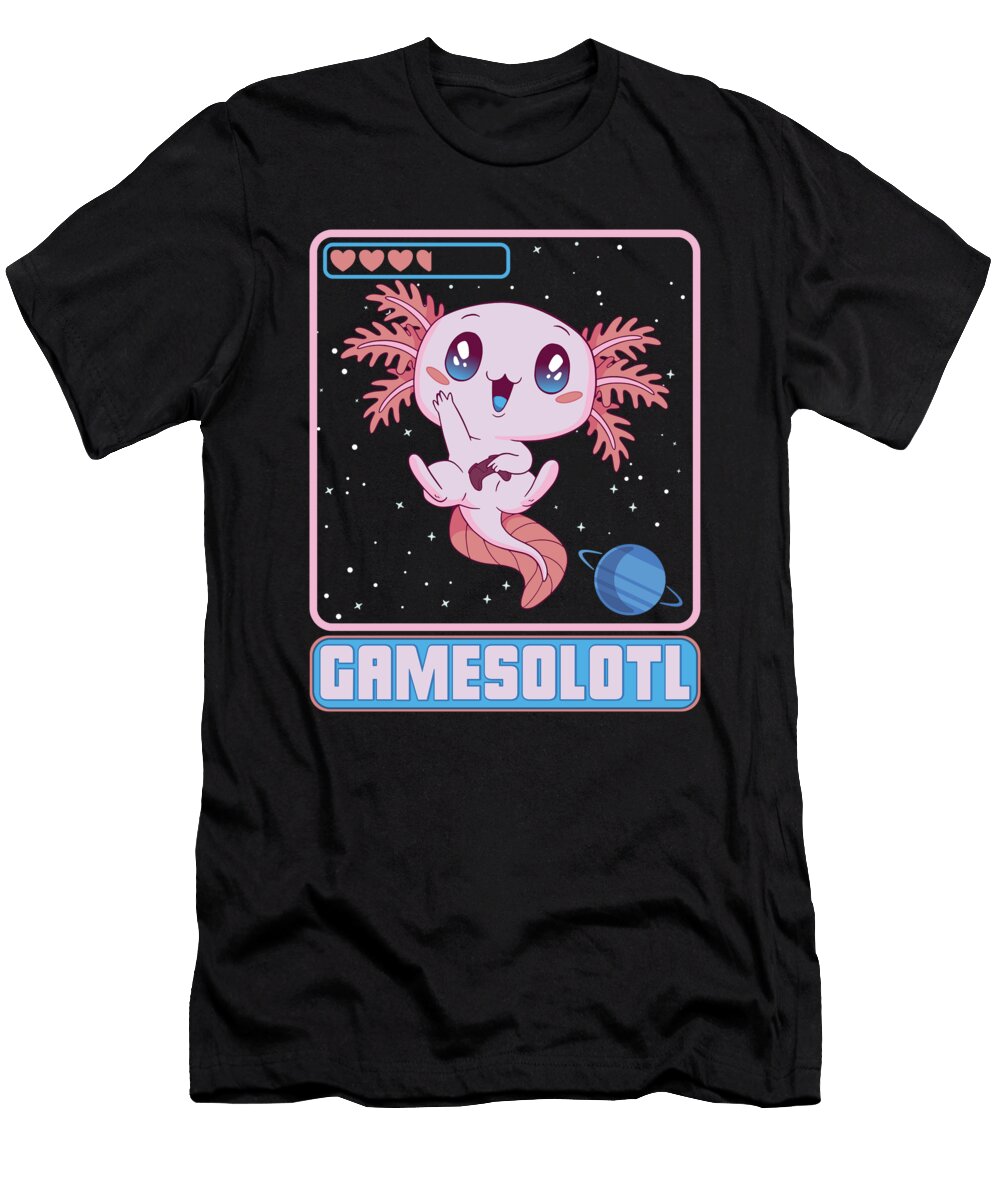 Axolotl Gamesolotl Cute Video Games Me T-Shirt