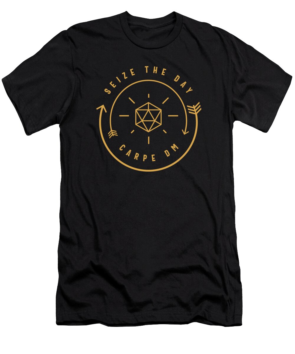 Carpe Dm Carpe Diem Tabletop Rpg Pixel Coated T-Shirt