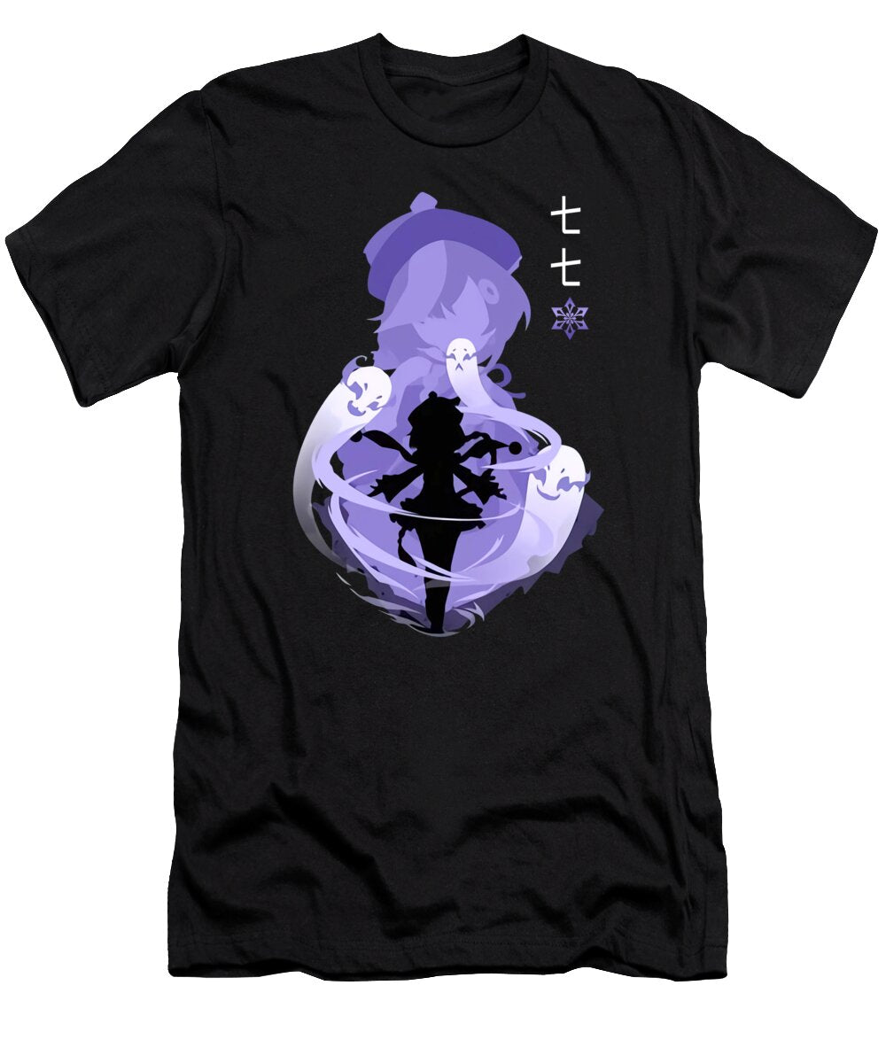 Classic Japanese Art Qiqi Genshin Rpg Impact Game Douxie Grimo T-Shirt