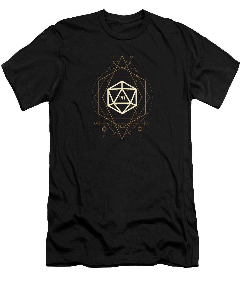 Esoteric D20 Dice Tabletop Rpg Pixel Coated T-Shirt