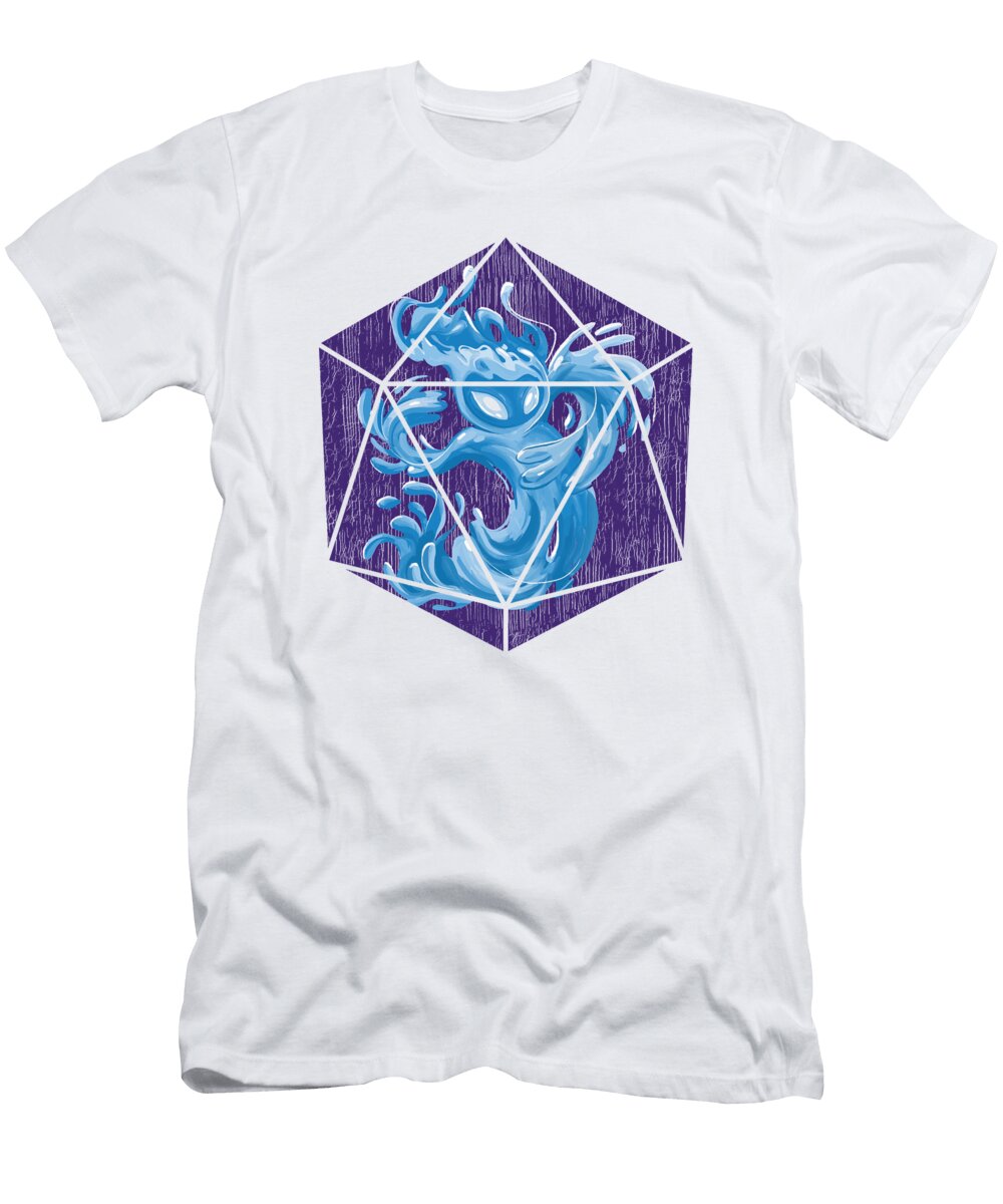 Fantasy Creature Role Playing Dice D20 Pen and Paper Fuzius T-Shirt