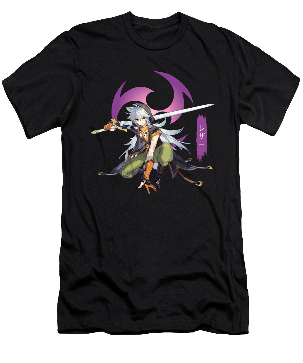 Razor Classic Art Genshin Rpg Impact Game Douxie Grimo T-Shirt
