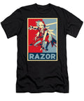 Retro Razor Art Genshin Rpg Impact Game Douxie Grimo T-Shirt