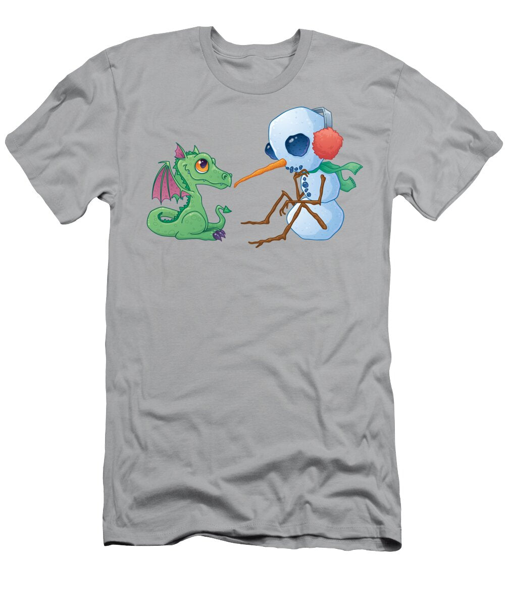 Snowman and Dragon John Schwegel T-Shirt