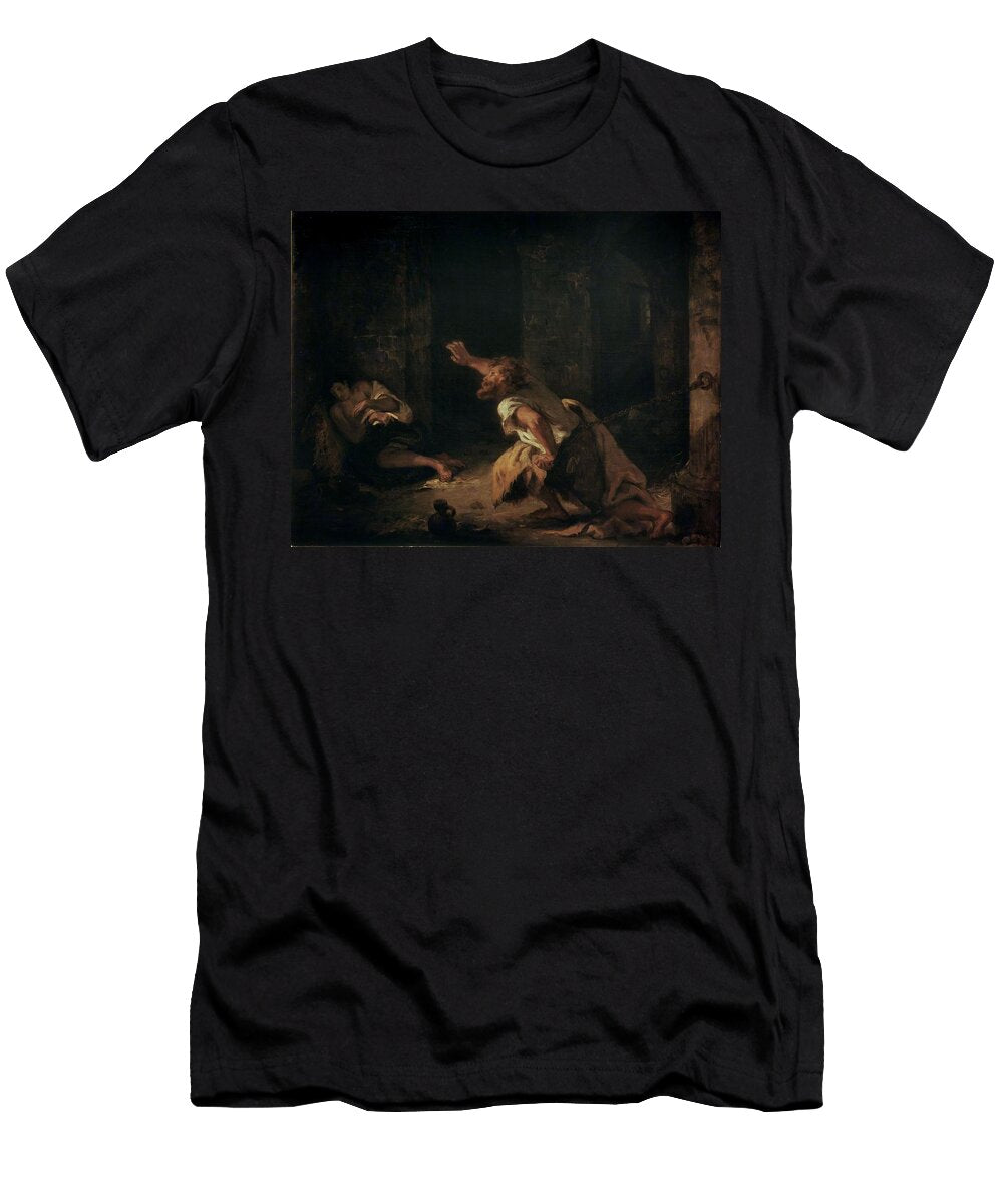 The Prisoner of Chillon 1834 Oil on Canvas Ferdinand Victor Eugene Delacroix T-Shirt